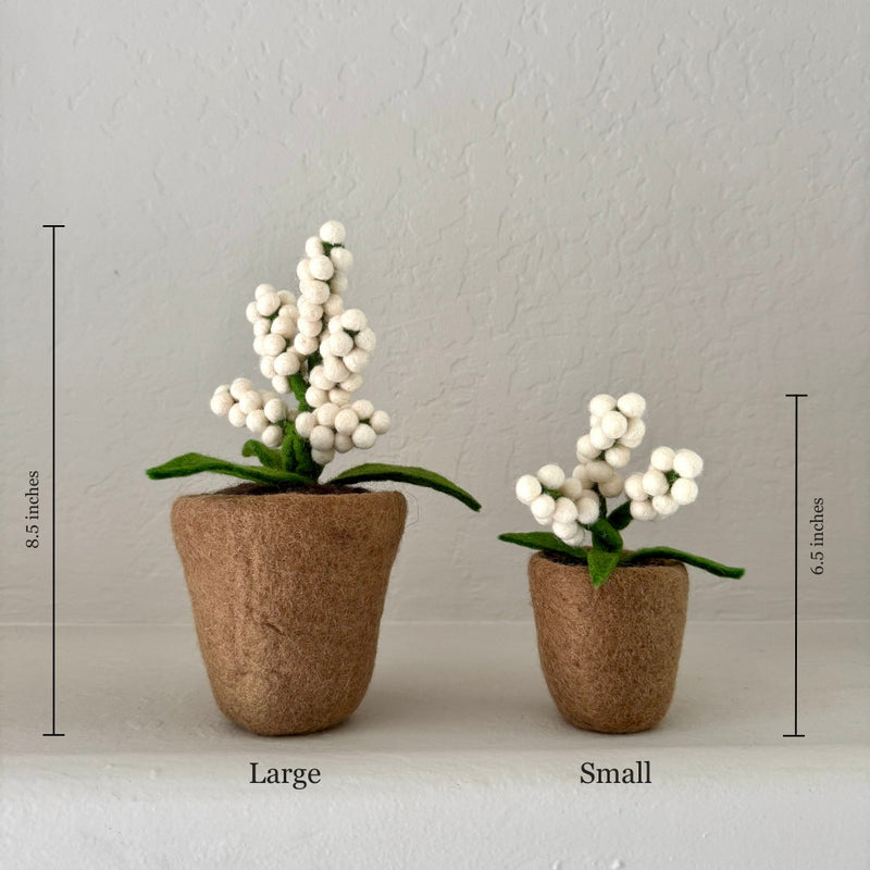 handmade plant pots Humble Hilo Handmade Felt Flower Pot, Berry Flower