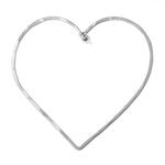 Azza Single Silver Heart Earring- 8cm
