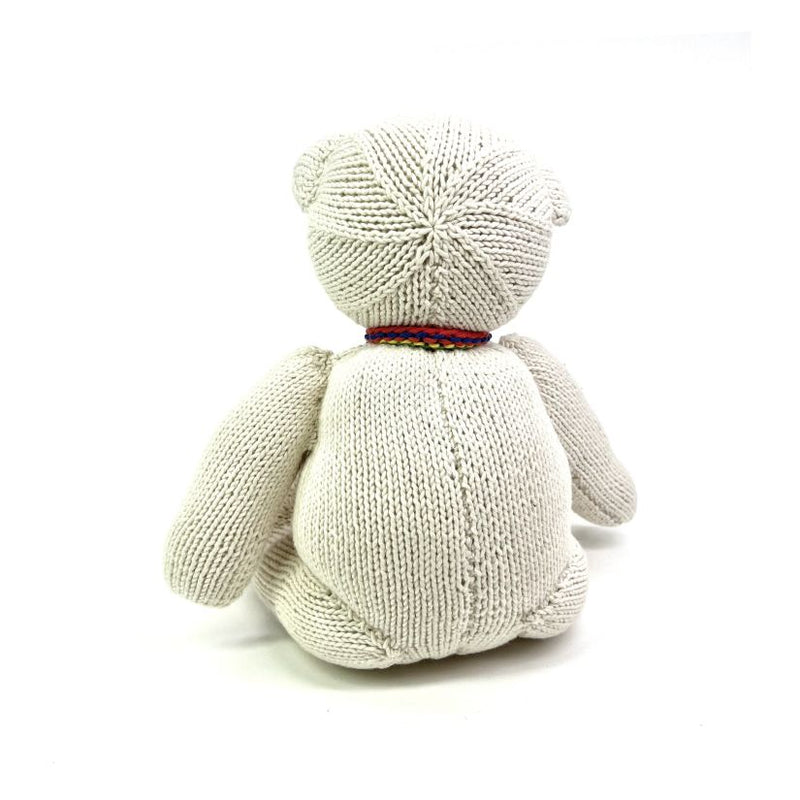 Hand Knitted Organic Cotton Round Bear Stuffed Animal