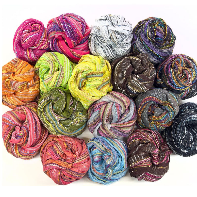 Surprise Color - Humble Hilo Multicolored Thread Artisan Scarf