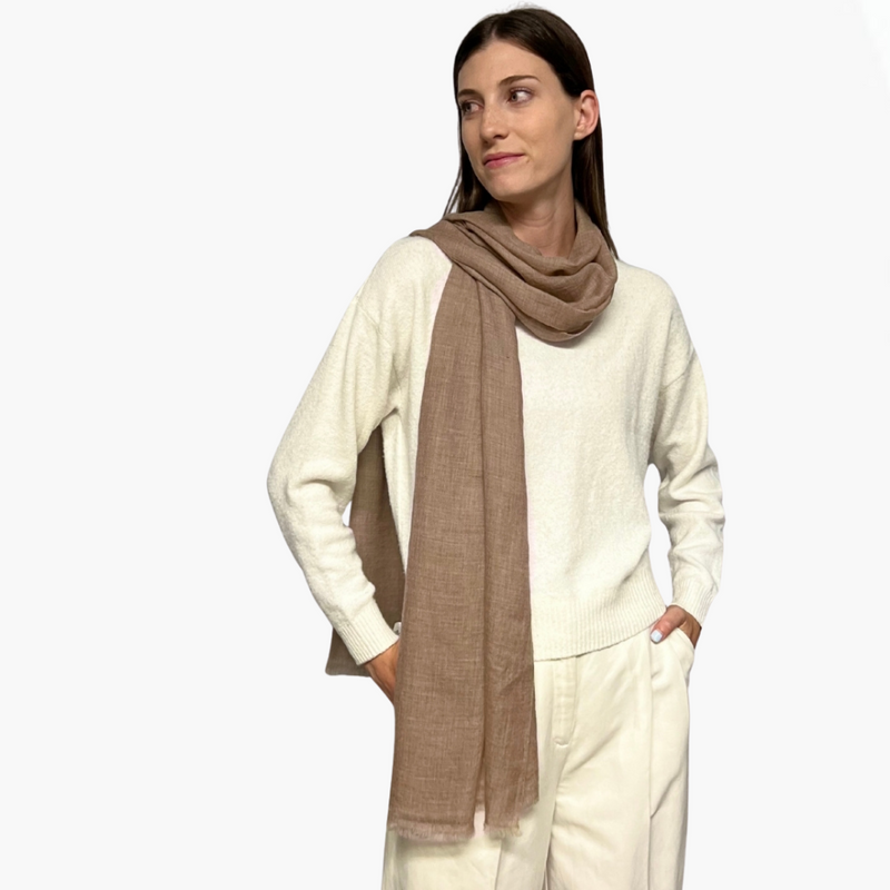 Humble Hilo Handloomed Cashmere Scarf Sheer