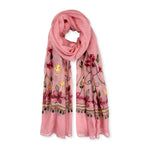 Humble Hilo Embroidered scarf/shawl with flowers