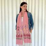 Humble Hilo Embroidered scarf/shawl with flowers