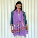 Humble Hilo Embroidered scarf/shawl with flowers
