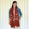 Humble Hilo Embroidered scarf/shawl with flowers