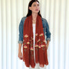 Humble Hilo Embroidered scarf/shawl with flowers