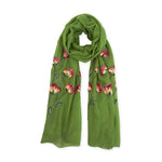 Humble Hilo Embroidered scarf/shawl with flowers
