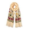 Humble Hilo Embroidered scarf/shawl with flowers