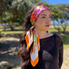 Humble Hilo Scarf Tulips and Daisies