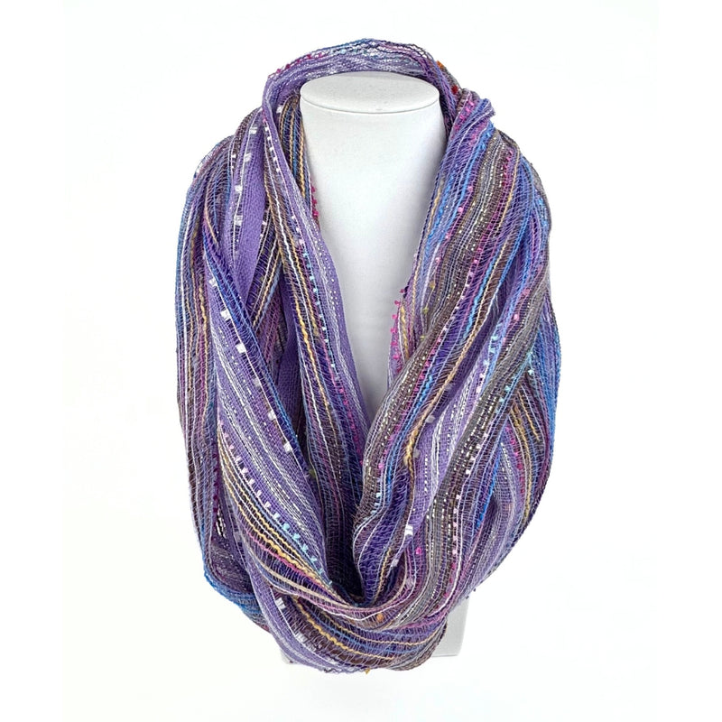 Humble Hilo Multicolored Thread Infinity Artisan Scarf