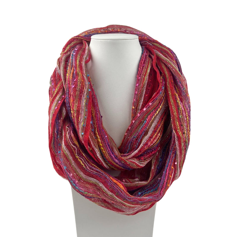 Humble Hilo Multicolored Thread Infinity Artisan Scarf