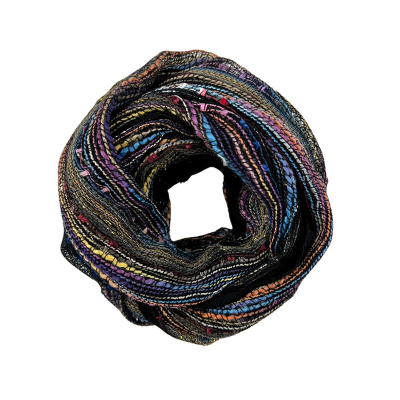 Humble Hilo Multicolored Thread Infinity Artisan Scarf