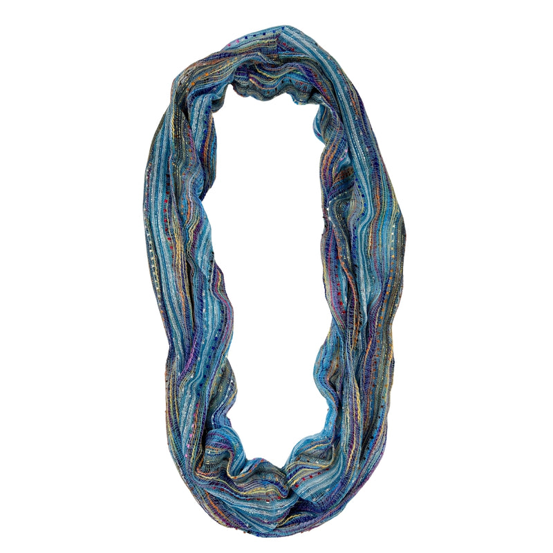 Humble Hilo Multicolored Thread Infinity Artisan Scarf