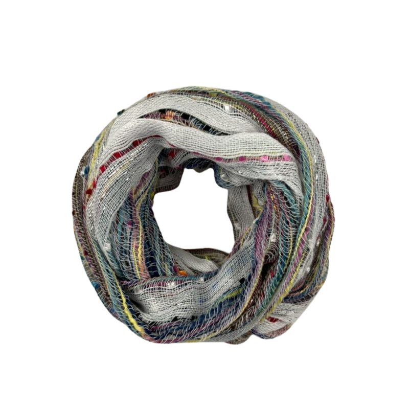 Humble Hilo Multicolored Thread Infinity Artisan Scarf