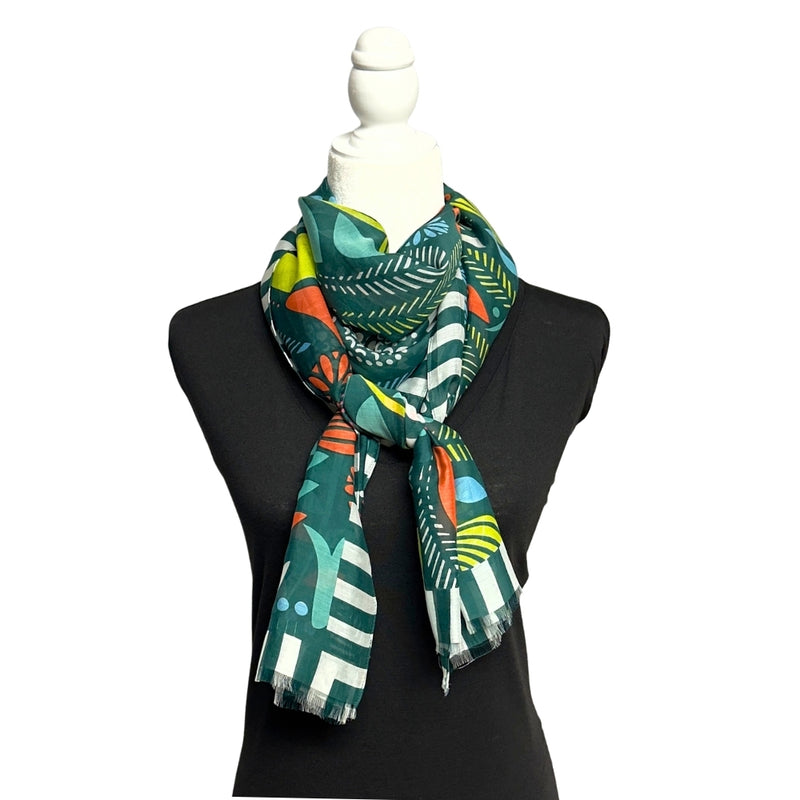 Humble Hilo Bold Flowers Vector Art Scarf