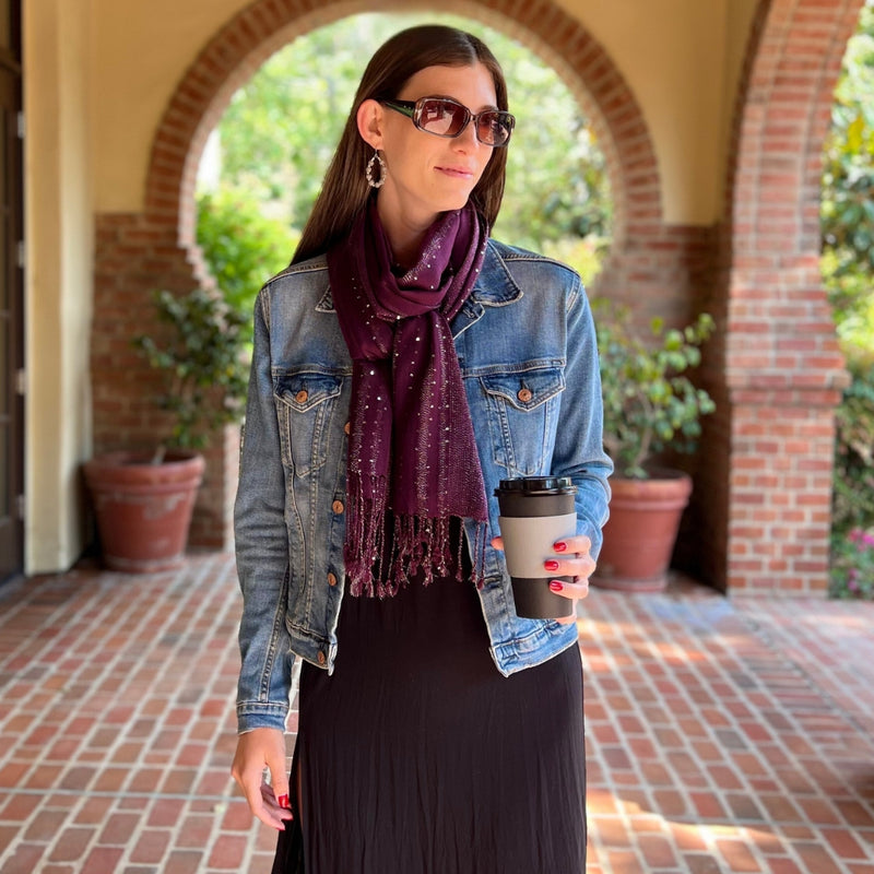 Humble Hilo Handmade Shimmer Thread Scarf