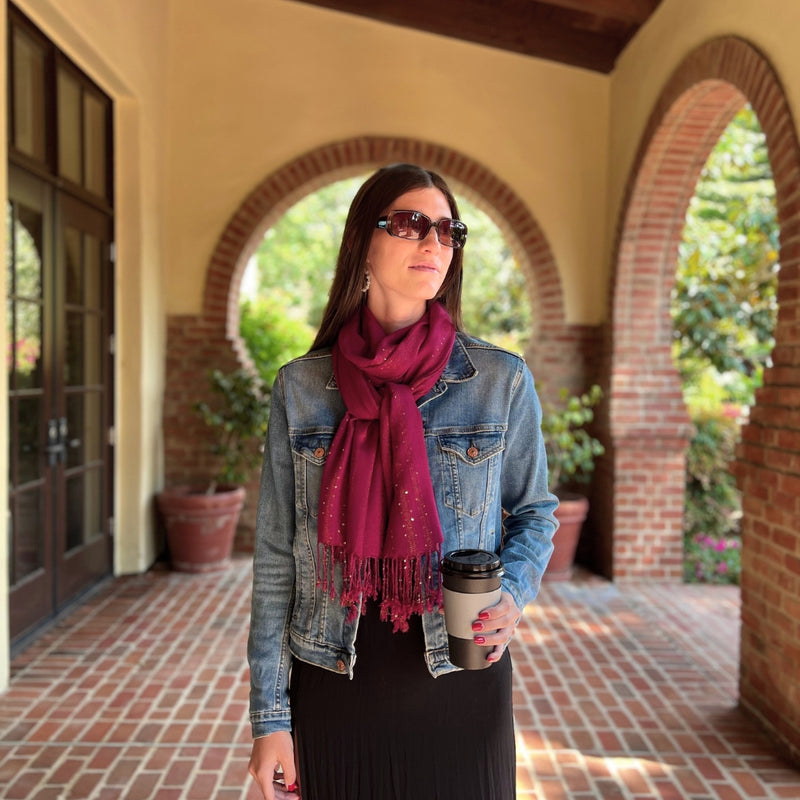 Humble Hilo Handmade Shimmer Thread Scarf