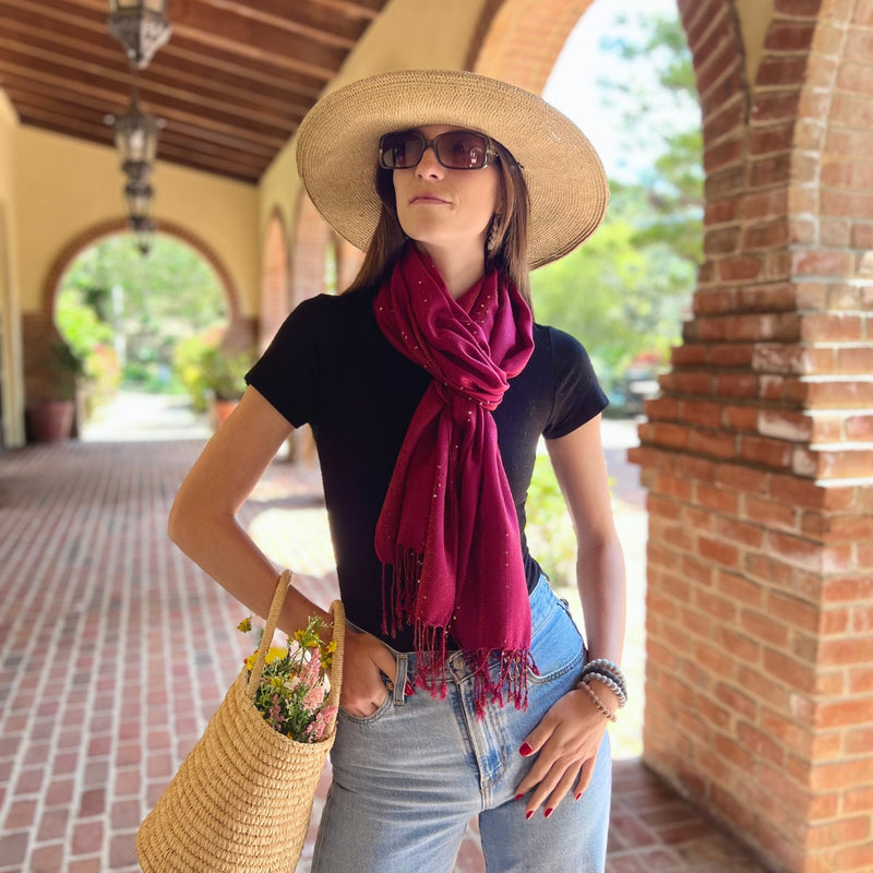Humble Hilo Handmade Shimmer Thread Scarf