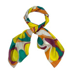 Humble Hilo Silk Square Scarf Marble Swirls