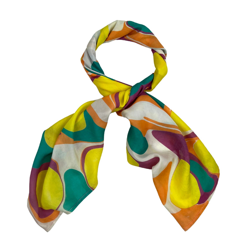 Humble Hilo Silk Square Scarf Marble Swirls