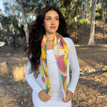 Humble Hilo Silk Square Scarf Marble Swirls