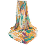 Humble Hilo Silk Square Scarf Marble Swirls