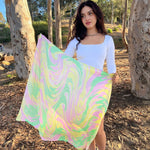 Humble Hilo Silk Square Scarf Marble Swirls