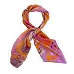 Humble Hilo Silk Square Scarf Marble Swirls