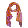 Humble Hilo Silk Square Scarf Marble Swirls