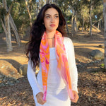 Humble Hilo Silk Square Scarf Marble Swirls