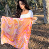 Humble Hilo Silk Square Scarf Marble Swirls