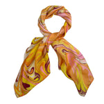 Humble Hilo Silk Square Scarf Marble Swirls