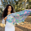 Humble Hilo Silk Square Scarf Marble Swirls