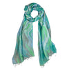 Humble Hilo Silk Blend Long Scarf Marble Swirls