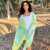 Humble Hilo Silk Blend Long Scarf Marble Swirls