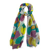 Humble Hilo Silk Blend Long Scarf Marble Swirls