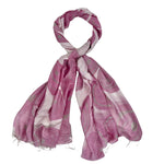 Humble Hilo Silk Blend Long Scarf Marble Swirls