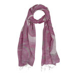 Humble Hilo Silk Blend Long Scarf Marble Swirls