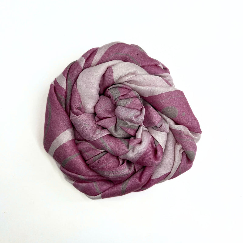 Humble Hilo Silk Blend Long Scarf Marble Swirls