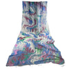 Humble Hilo Silk Blend Long Scarf Marble Swirls