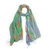 Humble Hilo Silk Blend Long Scarf Marble Swirls