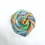 Humble Hilo Silk Blend Long Scarf Marble Swirls