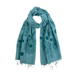 Humble Hilo Silk Blend Scarf, Blooming Stencils