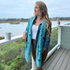 Humble Hilo Silk Blend Scarf, Blooming Stencils