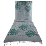 Humble Hilo Silk Blend Scarf, Blooming Stencils