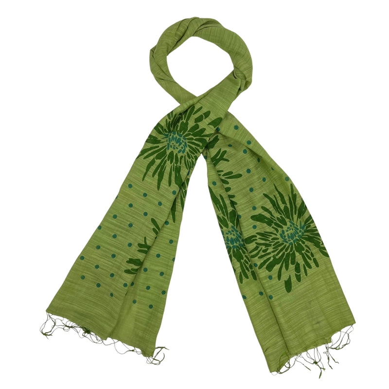 Humble Hilo Silk Blend Scarf, Blooming Stencils