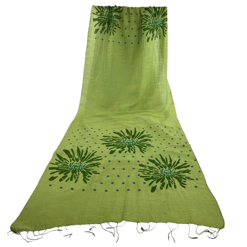 Humble Hilo Silk Blend Scarf, Blooming Stencils