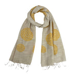 Humble Hilo Silk Blend Scarf, Blooming Stencils