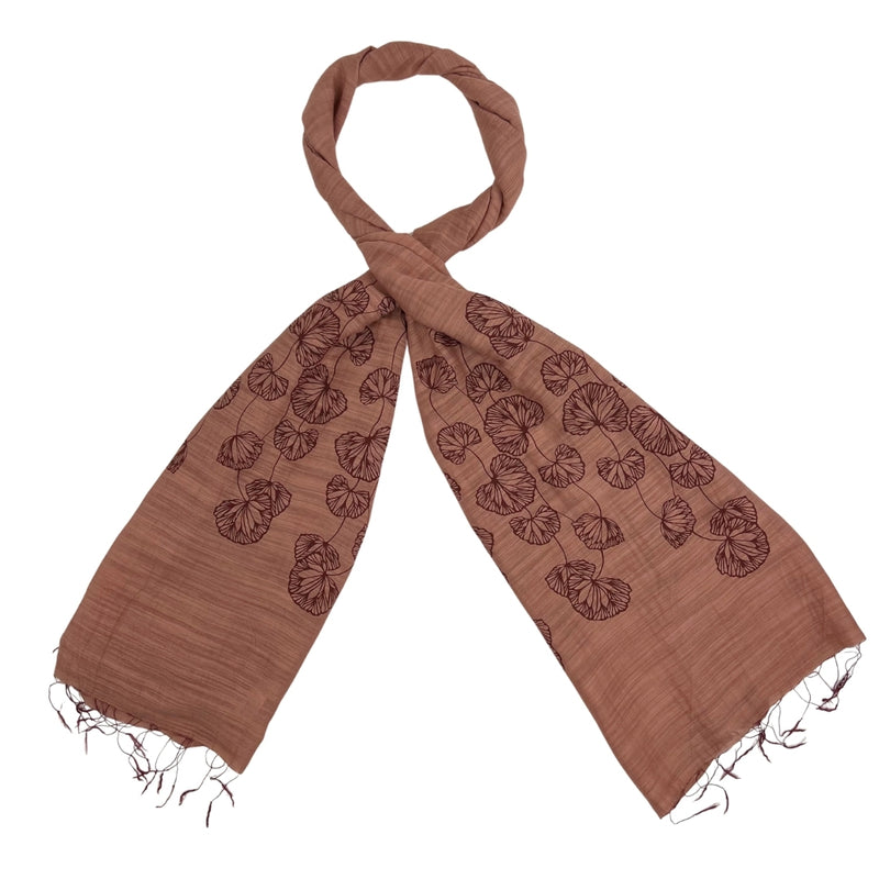 Humble Hilo Silk Blend Scarf, Blooming Stencils