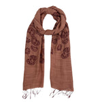 Humble Hilo Silk Blend Scarf, Blooming Stencils